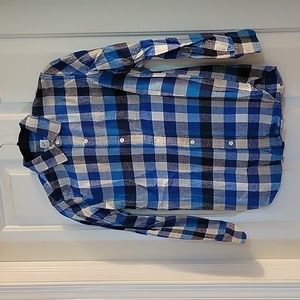 Gap blue plaid flannel xl/12